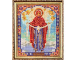 Набор для вышивания бисером КРОШЕ арт. В-174 Н-р 'Богородица Покрова' 20x25 см