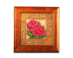 Набор для вышивания бисером КРОШЕ арт. В-411 Н-р 'Роскошные розы' 20.5x20.5 см