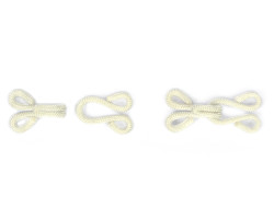 Крючок юбочный обтянутый тканью арт.TBY-HWT.15.WHITE цв.белый 1,5см упак.100 шт.