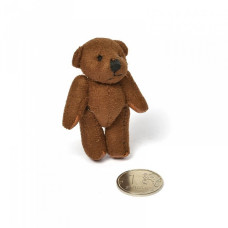 Игрушка для куклы - мишка арт.КЛ.23042 замша 6см цв.коричневый
