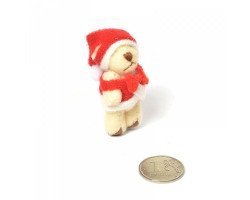 Игрушка для куклы - мишка Дед Мороз арт.КЛ.23031 5см