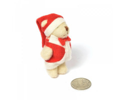 Игрушка для куклы - мишка Дед Мороз арт.КЛ.23046 6,5см