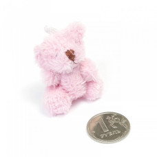 Игрушка для куклы - плюшевый мишка арт.КЛ.21790 4,5см цв.розовый