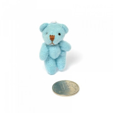 Игрушка для куклы - плюшевый мишка арт.КЛ.23017 4,5см цв.голубой