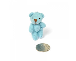 Игрушка для куклы - плюшевый мишка арт.КЛ.23017 4,5см цв.голубой