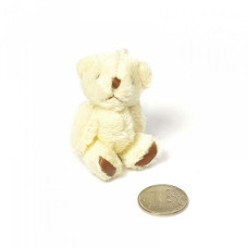 Игрушка для куклы - плюшевый мишка дл.ворс арт.КЛ.23025 6см цв.молочный
