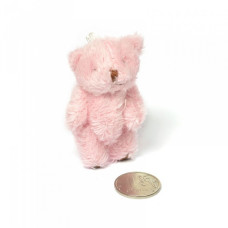 Игрушка для куклы - плюшевый мишка дл.ворс арт.КЛ.23028 6см цв.розовый
