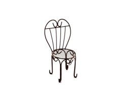 Металлический мини стул арт.SCB271014 с сердцевидной спинкой DIA6*7*14см