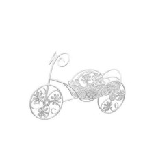Металлический велосипед арт.SCB271046 с плетёной цветочной корзиной 23*9*16см