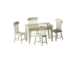 Набор мебели арт.AM0102007 стол и 4 стула цв.кремовый
