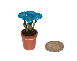 Растение в горшочке голубые цветы арт.AM0101069