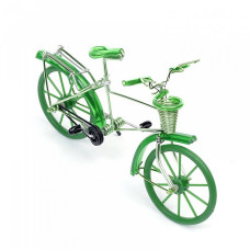 Велосипед арт.КЛ21375 из проволоки зеленый 19*13см