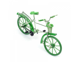 Велосипед арт.КЛ21375 из проволоки зеленый 19*13см