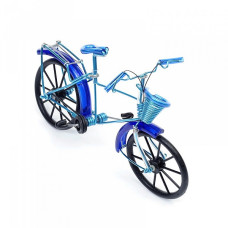 Велосипед арт.КЛ21377 из проволоки синий 19*13см