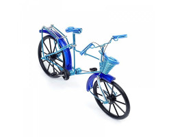 Велосипед арт.КЛ21377 из проволоки синий 19*13см