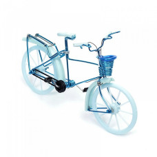 Велосипед арт.КЛ21378 из проволоки голубой 19*13см