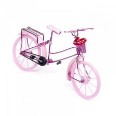 Велосипед арт.КЛ21379 из проволоки розовый 19*13см