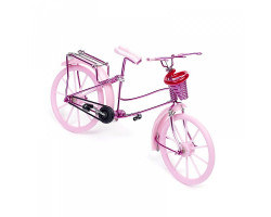 Велосипед арт.КЛ21379 из проволоки розовый 19*13см