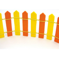 Забор деревянный арт.КЛ.23762 5,5х88 см, цв.желтый-оранжевый