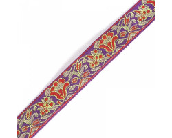 Лента отделочная жаккардовая арт.с1852г17 рис.9291 шир. 24мм цв. фиолетовый в ассортименте