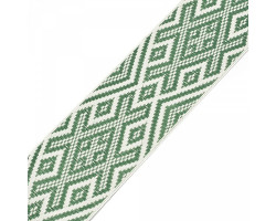 Лента отделочная жаккардовая арт.с1855г17 рис.9341 шир. 65мм цв. белый-зеленый в ассортименте