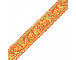 Лента отделочная жаккардовая арт.с3104г17 рис.9271 с метанитом шир. 30мм цв. красный в ассортименте