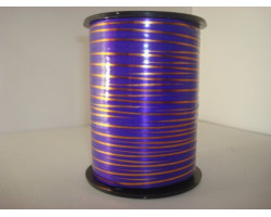 RUG.A0539 Лента с золотой полосой 0,5см х 250ярд цв.фиолетовый