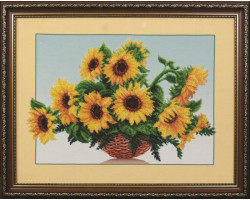 Набор для вышивания бисером арт.МК- Б006 'Солнечные цветы' 44х34 см