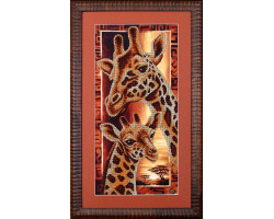 Набор для вышивания бисером арт.МК- Б057 Африка 'Жирафы' 22х46 см
