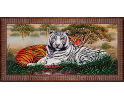 Набор для вышивания бисером арт.МК- Б237 'Саванна.Тигры' 55х25,5 см