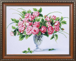 Набор для вышивания бисером арт.МК- Б301 'Чайные розы' 35х27 см