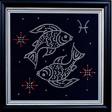 Набор для вышивания бисером арт.МК- БГ002 Гороскоп 'Рыбы' 18х18 см