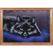 Рисунок на ткани арт.МК- КС014 'Черный кот' 39х27 см