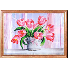Рисунок на ткани арт.МК- КС030 'Розовые Тюльпаны' 39х27 см