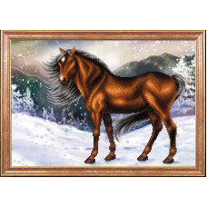Рисунок на ткани арт.МК- КС061 'Конь на снегу' 39х27 см