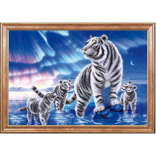 Рисунок на ткани арт.МК- КС081 'Белые тигры' 39х27 см