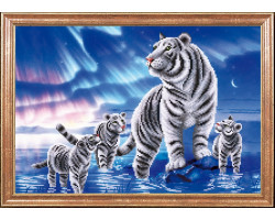 Рисунок на ткани арт.МК- КС081 'Белые тигры' 39х27 см