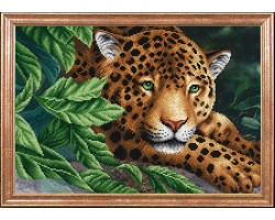 Рисунок на ткани арт.МК- КС088 'Леопард на отдыхе' 39х27 см