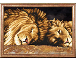 Рисунок на ткани арт.МК- КС091 'Львы на отдыхе' 39х27 см