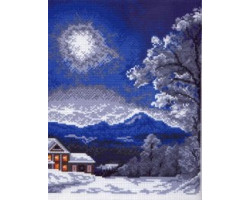 Рисунок на канве арт.МП-24х35-0346 Зимняя ночь