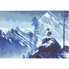 Рисунок на канве арт.МП-24х35-0441 Зима в горах