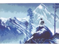 Рисунок на канве арт.МП-24х35-0441 Зима в горах