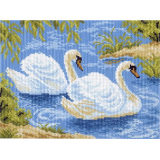 Рисунок на канве арт.МП-28х34-0559 Тундровые лебеди