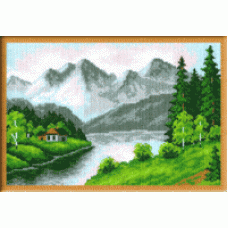 Рисунок на канве арт.МП-28х37-0411 Кавказские горы
