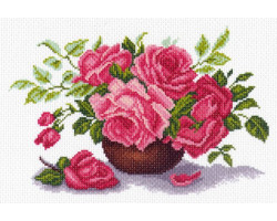 Рисунок на канве арт.МП-28х37-1408 Букет роз