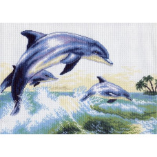 Рисунок на канве арт.МП-37х49 - 0456 Дельфин
