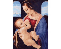 Рисунок на канве арт.МП-37х49 - 0483 Мадонна Литта (по мотивам Леонардо да Винчи)