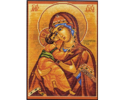 Рисунок на канве арт.МП-37х49 - 0536 Икона Божией Матери Владимирская