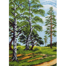 Рисунок на канве арт.МП-37х49 - 0590 На лесной опушке
