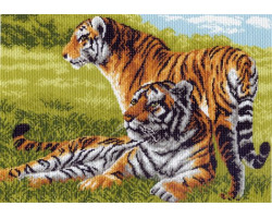 Рисунок на канве арт.МП-37х49 - 0617 Бенгальские тигры